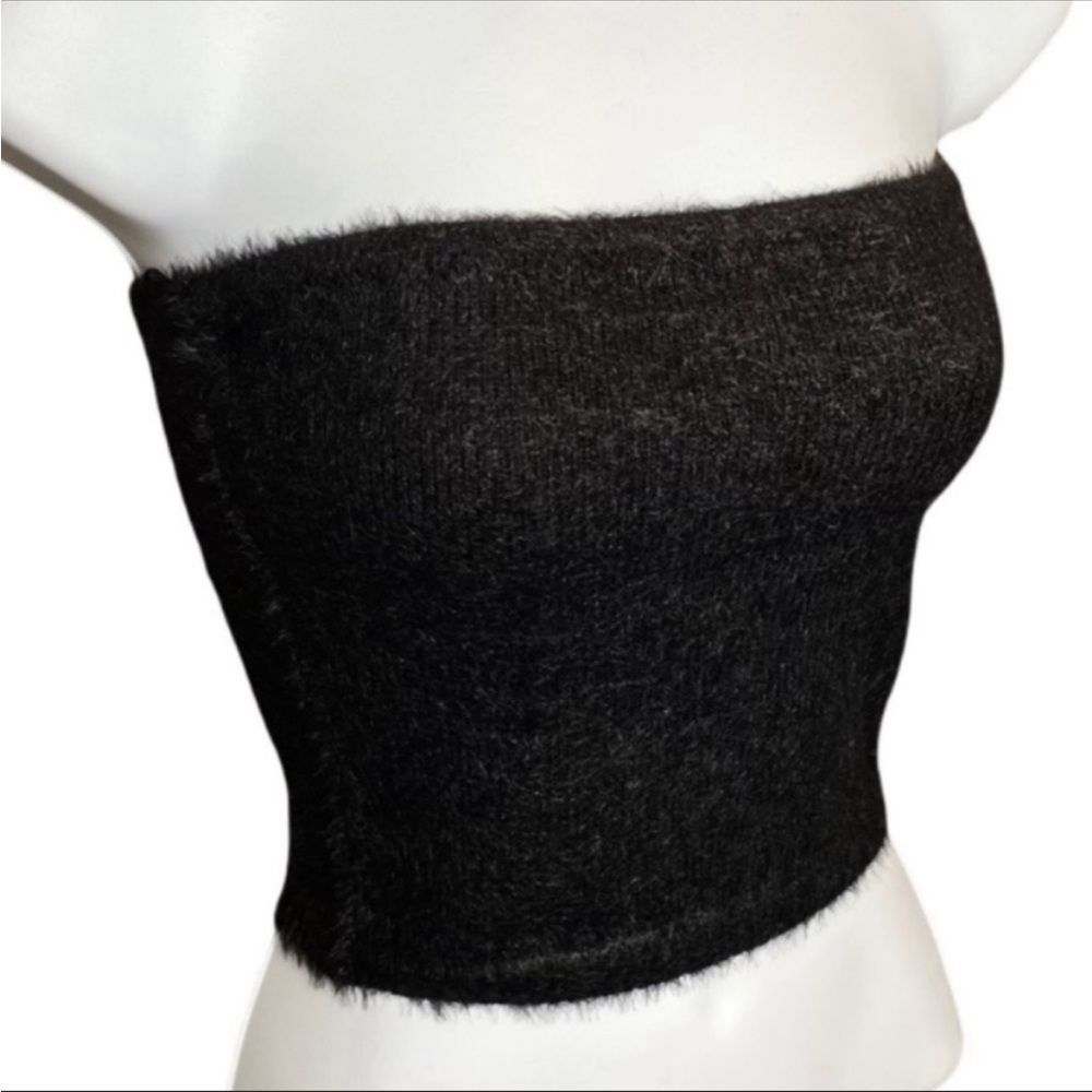 SHE + SKY Fuzzy Knit Sweater Tube Top L - Picture 5 of 8
